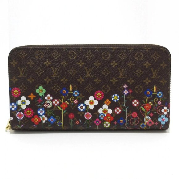 Auth LOUIS VUITTON LV x TM Zippy Wallet M14162 Monogram Pink Multi Character - - Picture 1 of 11